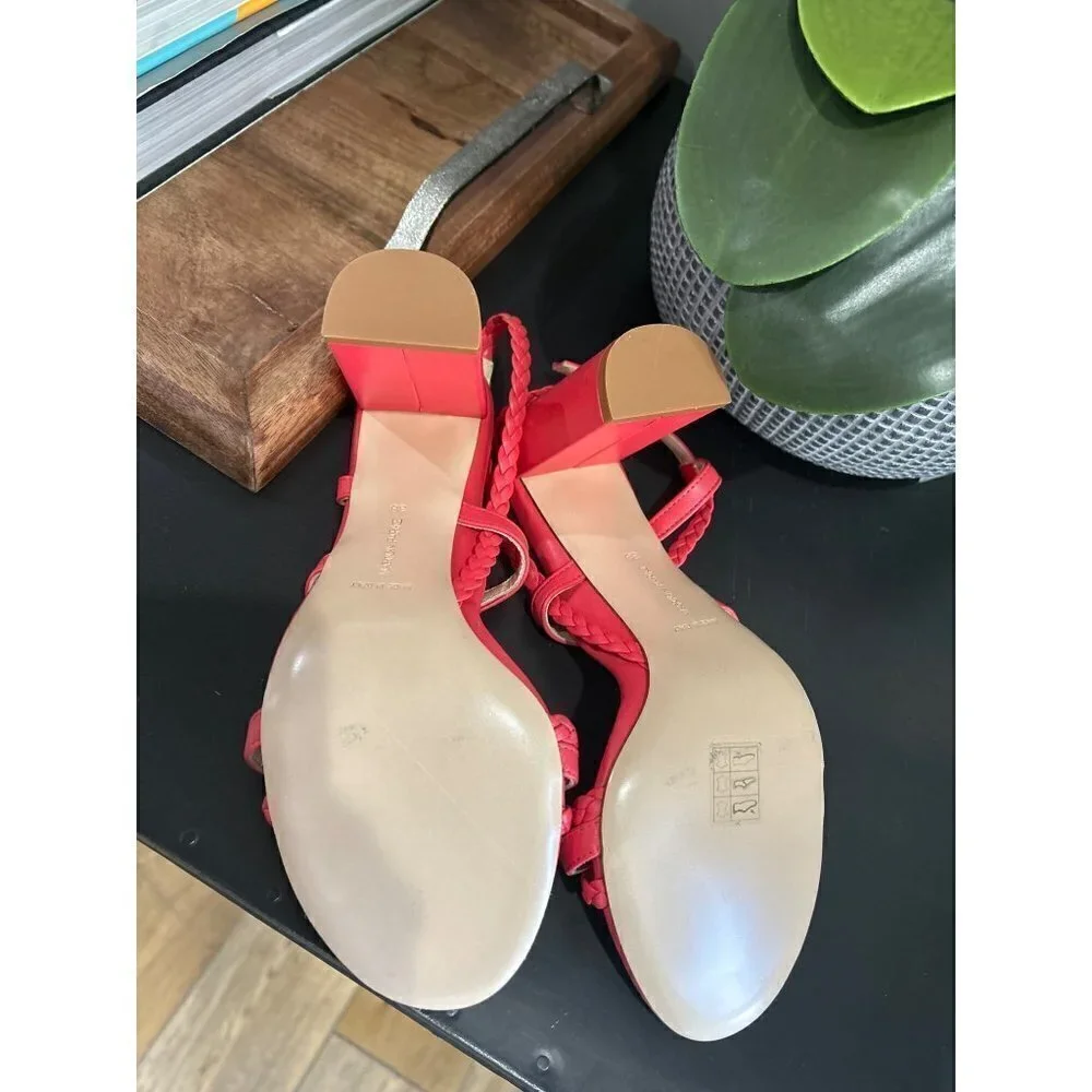 MARION PARKE Hannah 85mm Sandals Coral Orange Womens 7.5